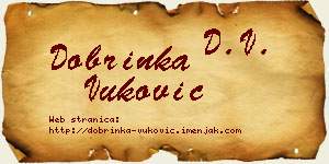 Dobrinka Vuković vizit kartica